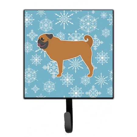Carolines Treasures Winter Snowflake Pug Leash or Key Holder BB3547SH4
